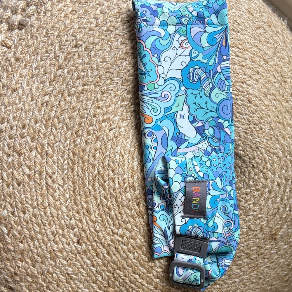 BANDI Blue Swirl Printed Pocket Belt